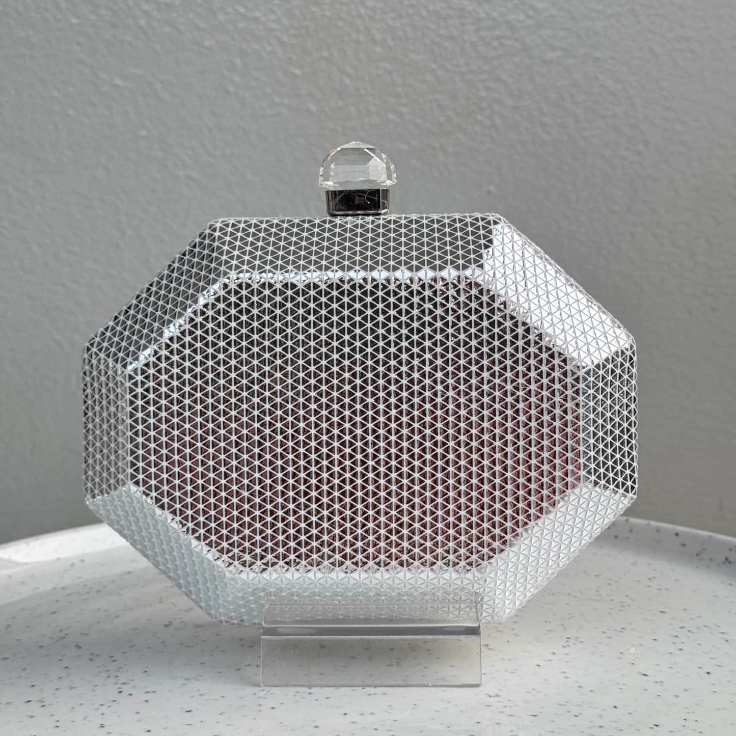 Nina Geometric Mirror Clutch Purse