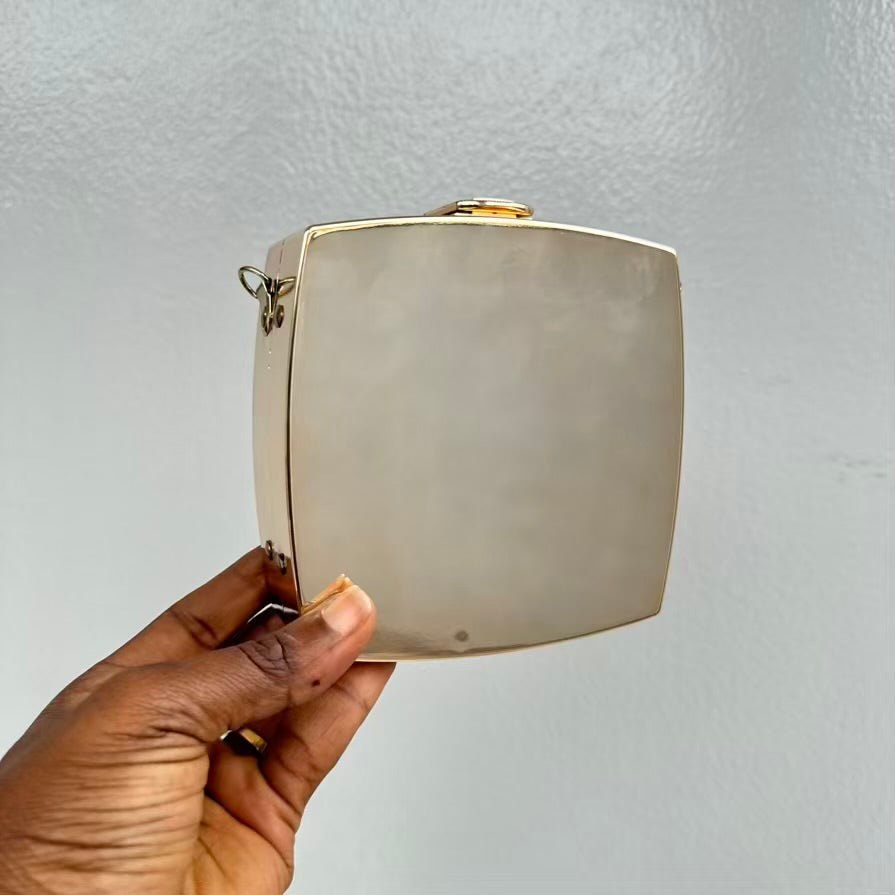 Mini Acrylic Square Mirror Clutch Purse