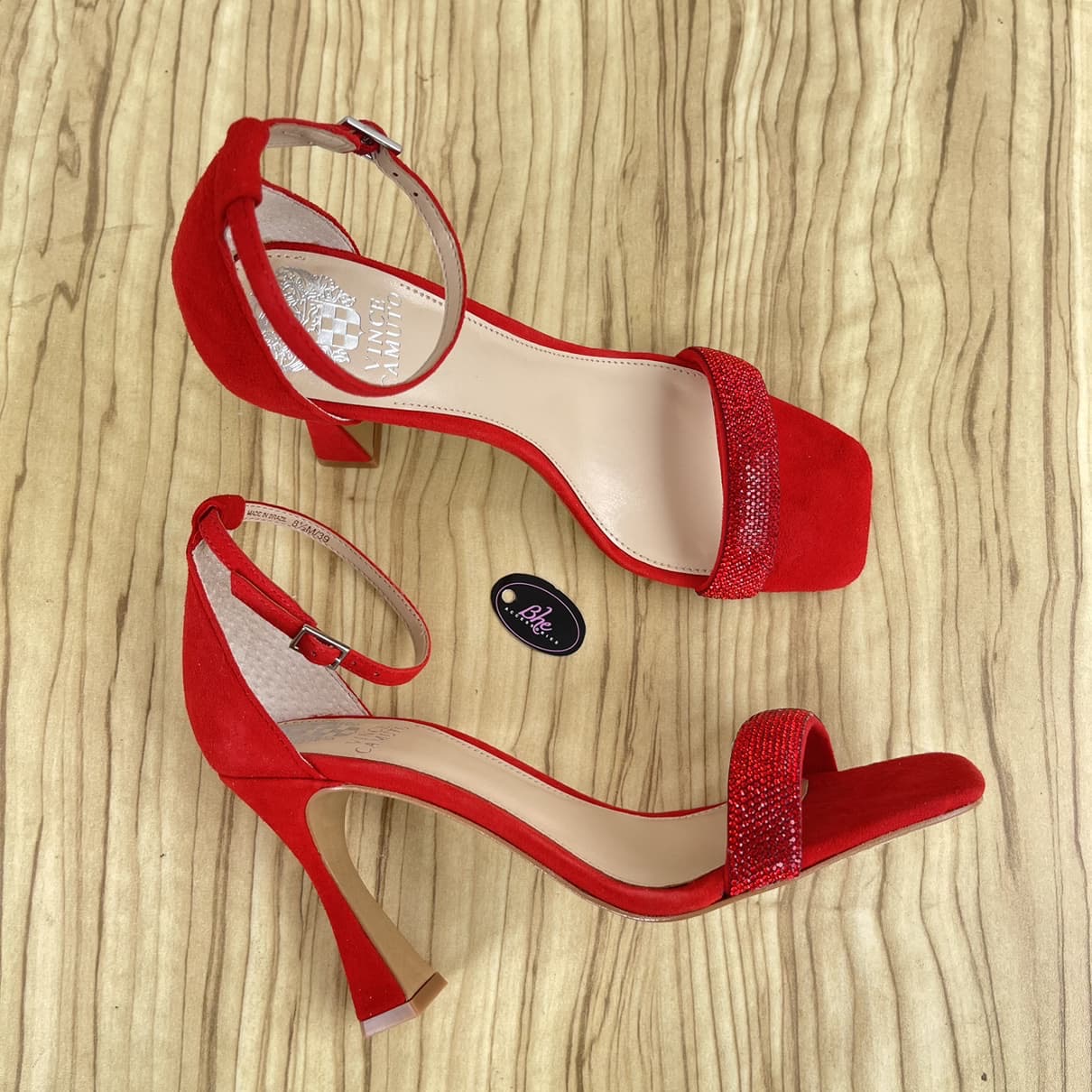 Vince Camuto Flared Heel Ankle Strap Heel Sandals for Women - Size 39