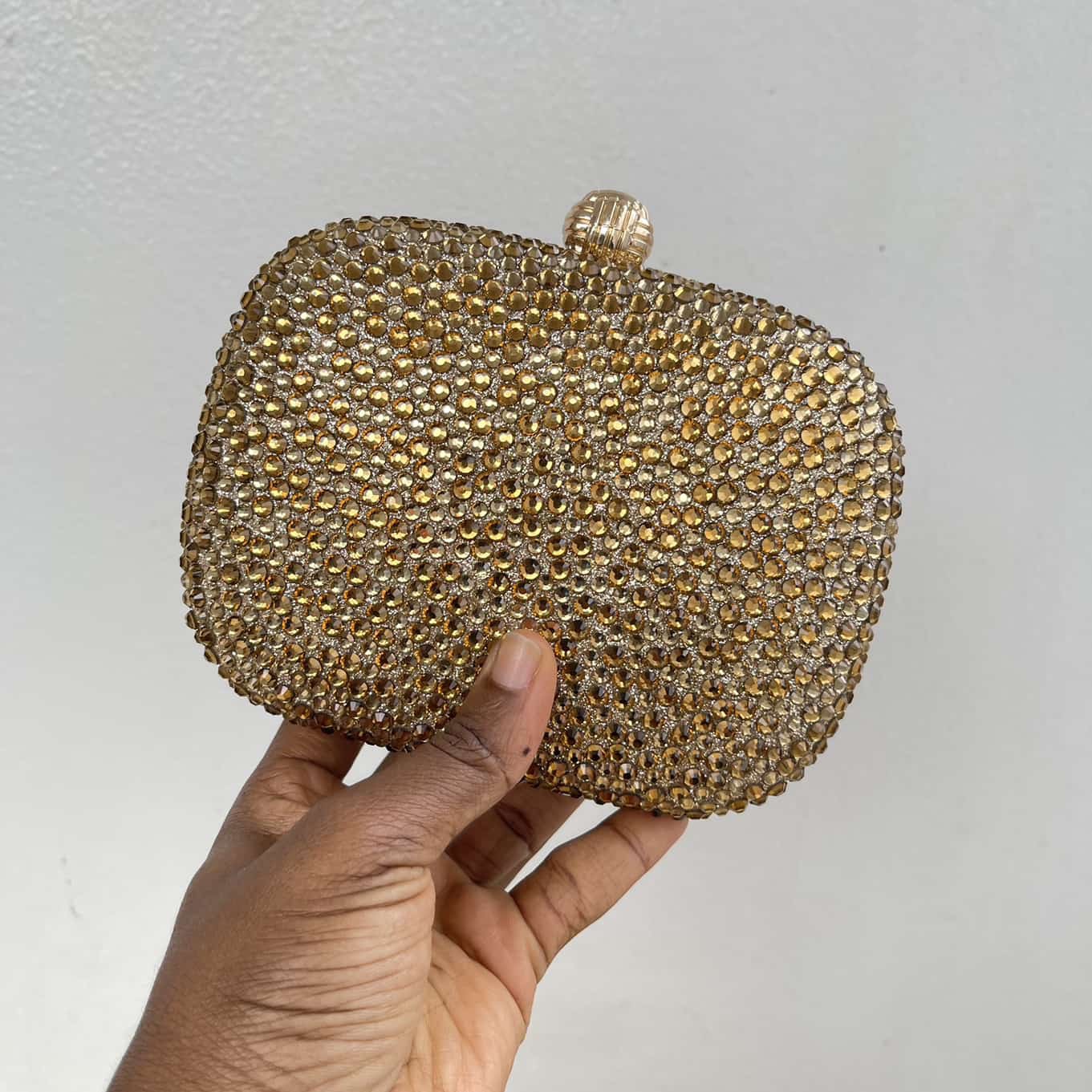 Mini Embellished Crystal Clutch Purse