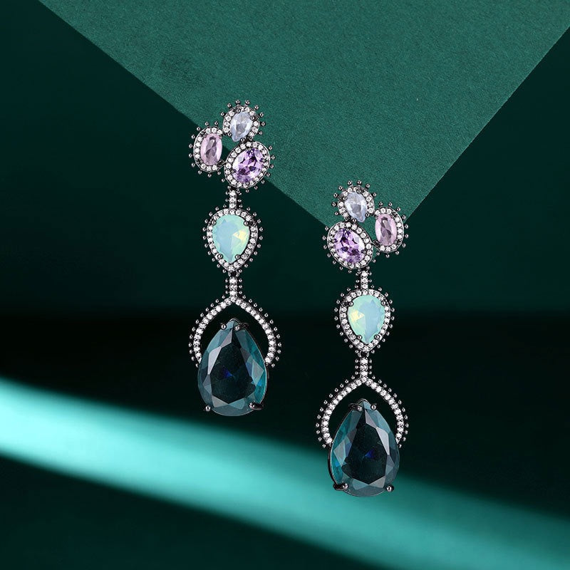 Statement Luxury Cubic Zirconia Ling Earrings