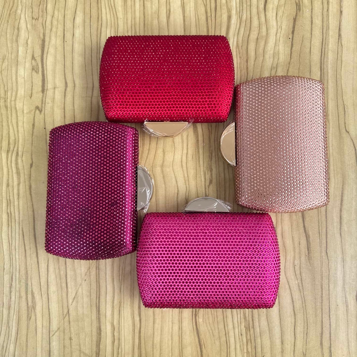 Nina Fully Embellished Rhinestone Clutch Purse
