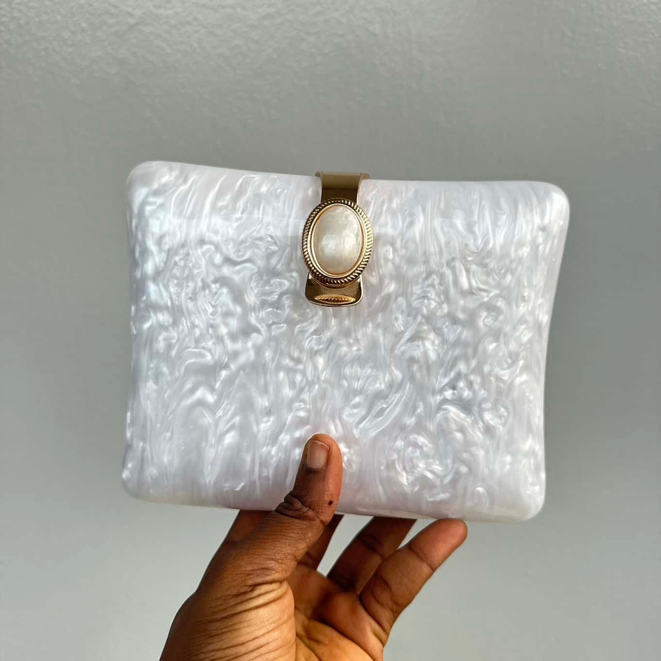 Flip Clasp Acrylic Clutch Purse