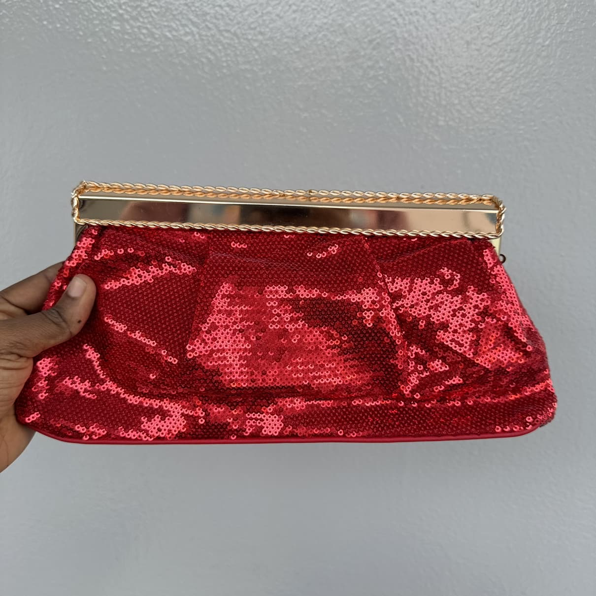 Sequin Pillow Clutch