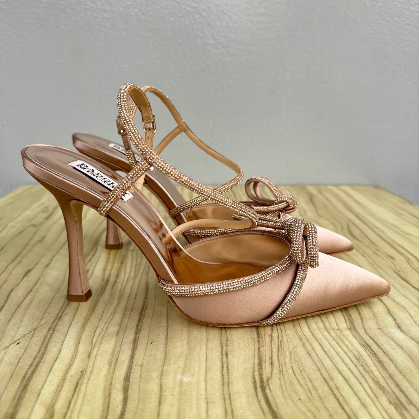 Badgley Mischka Ankle Strap Pointed Toe Heeled Pump - Size 41