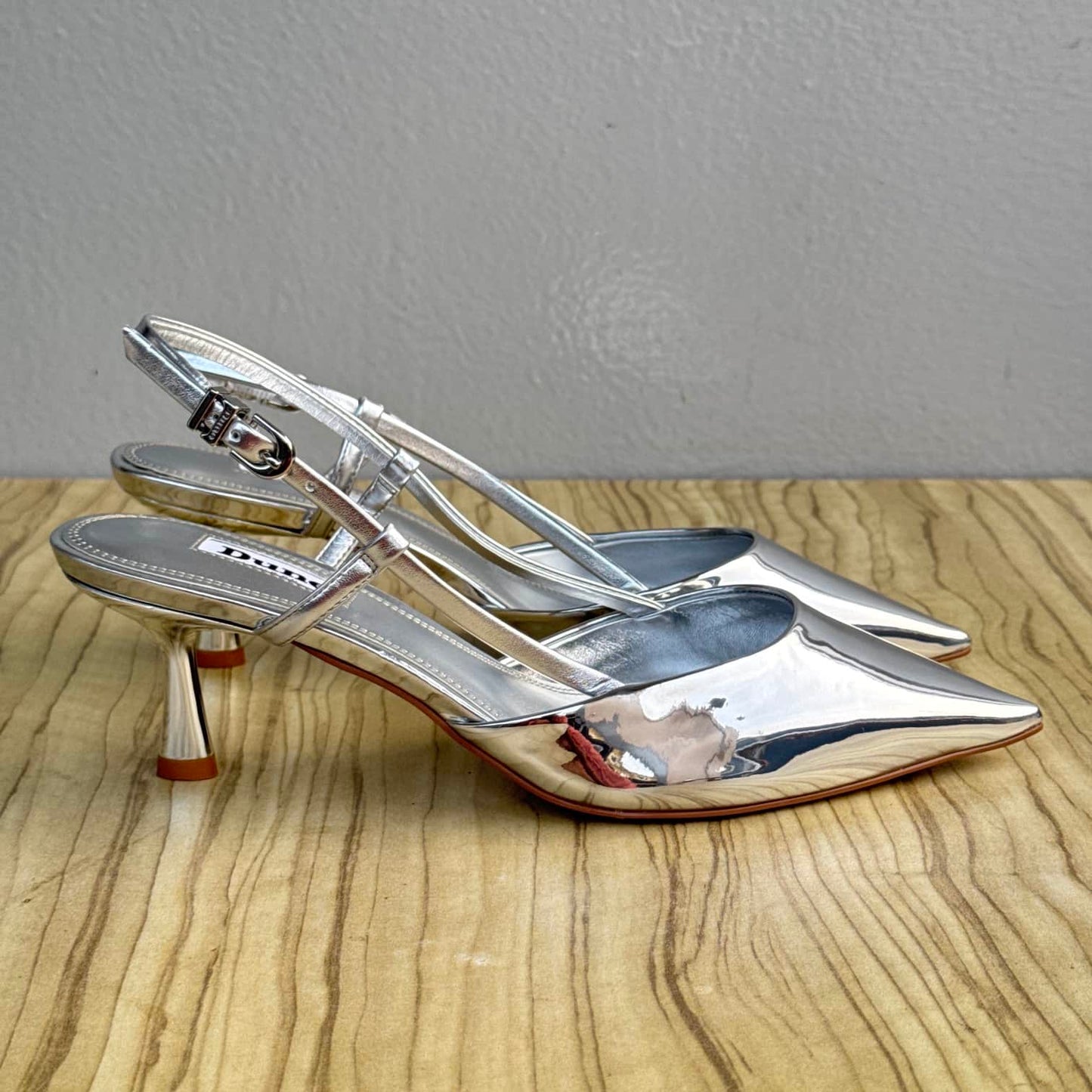 Dune London Patent Slingback Kitten Heel - Size 38, 39, 40