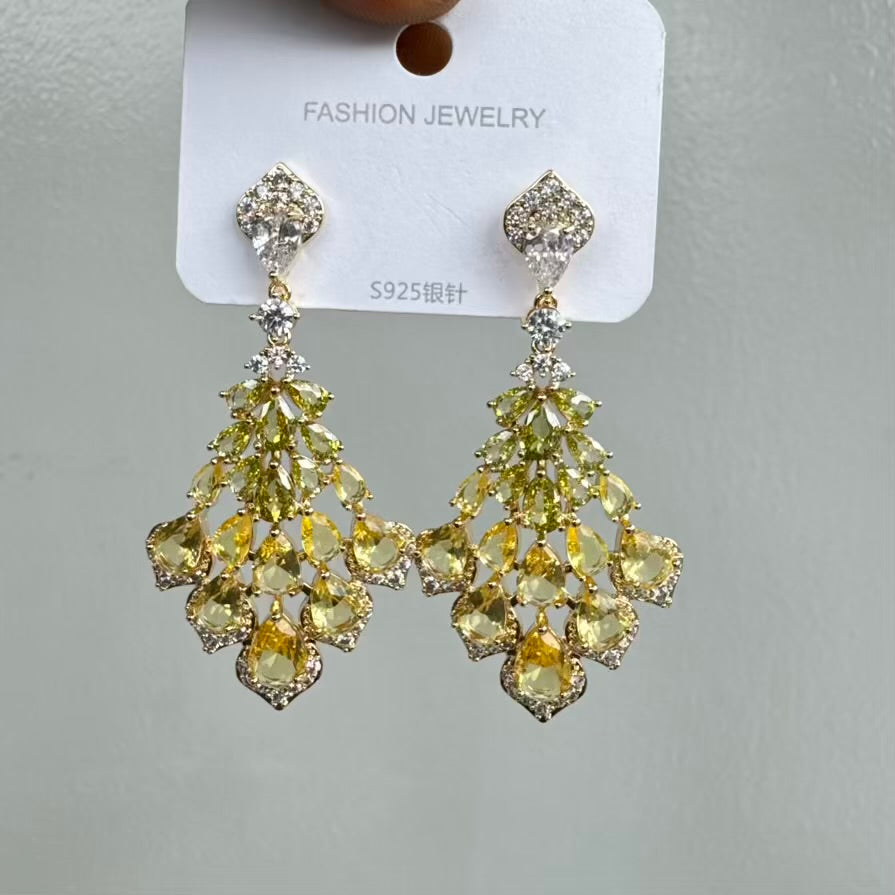 Feather Luxury Cubic Zirconia Earrings