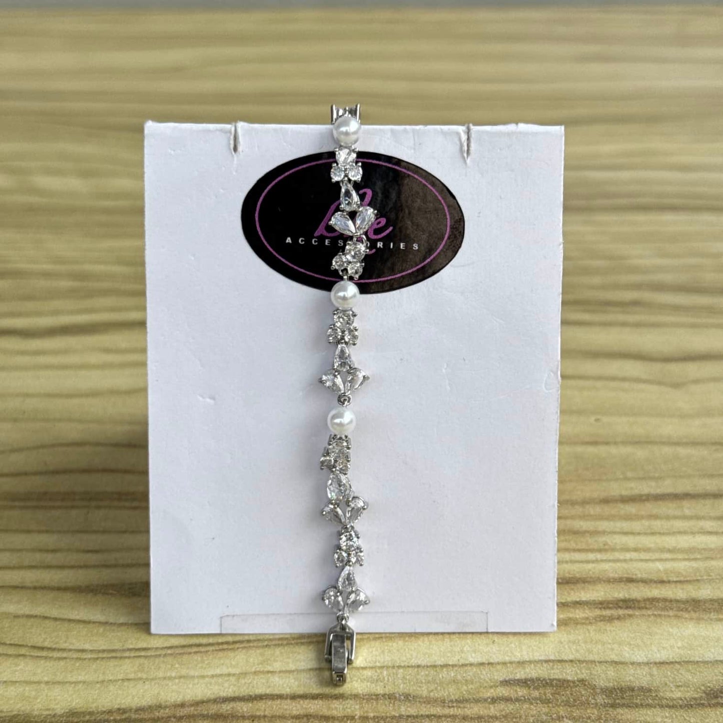 Bridal Cubic Zirconia Pearl Bracelet