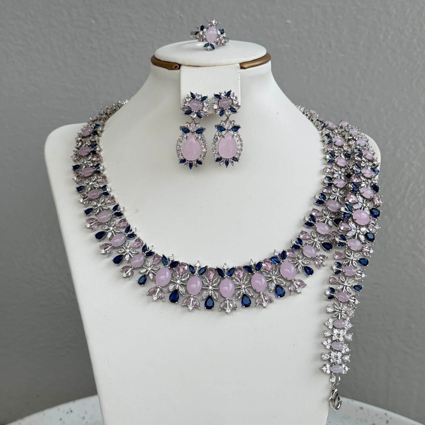 Luxury Multicolour Cubic Zirconia Jewelry Set