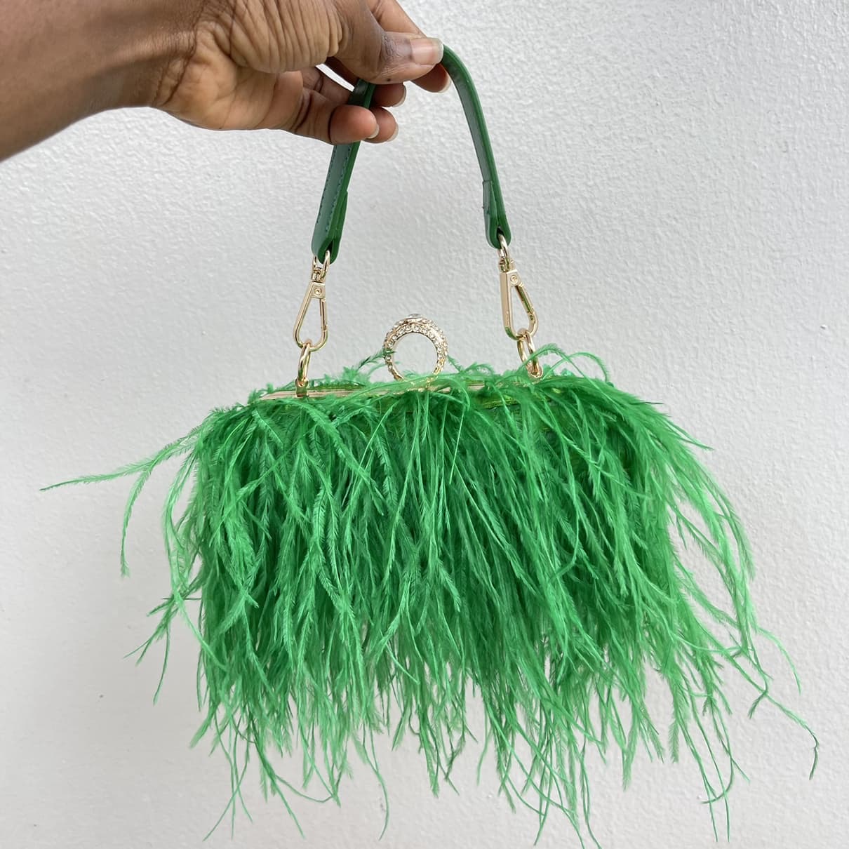 Feather Clutch Purse