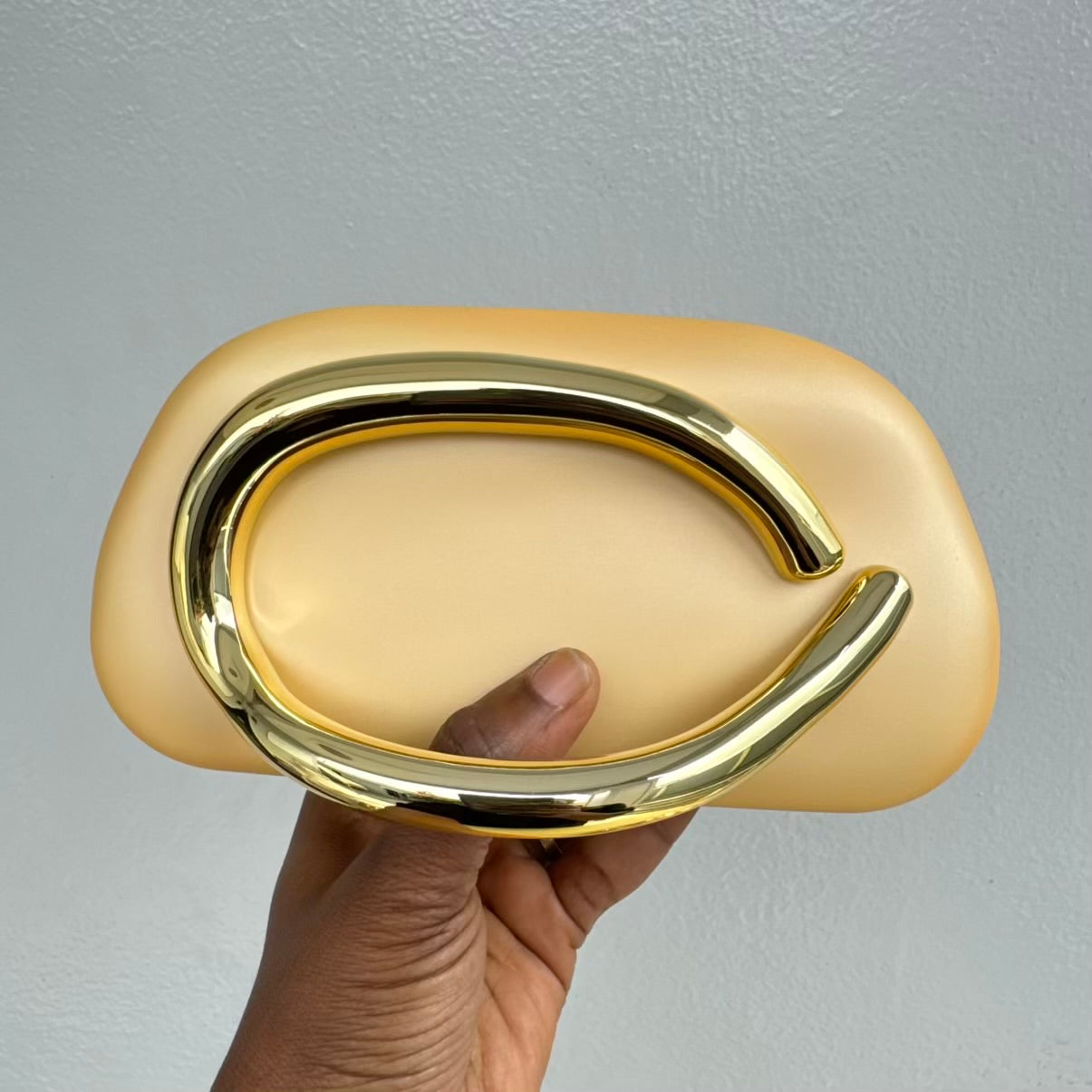 Bar Handle Acrylic Clutch Purse with Long Chain Strap