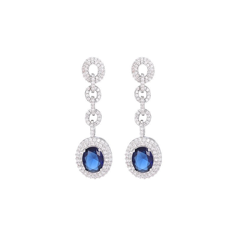 Luxury Micro-pave Small Cubic Zirconia Drop Earrings