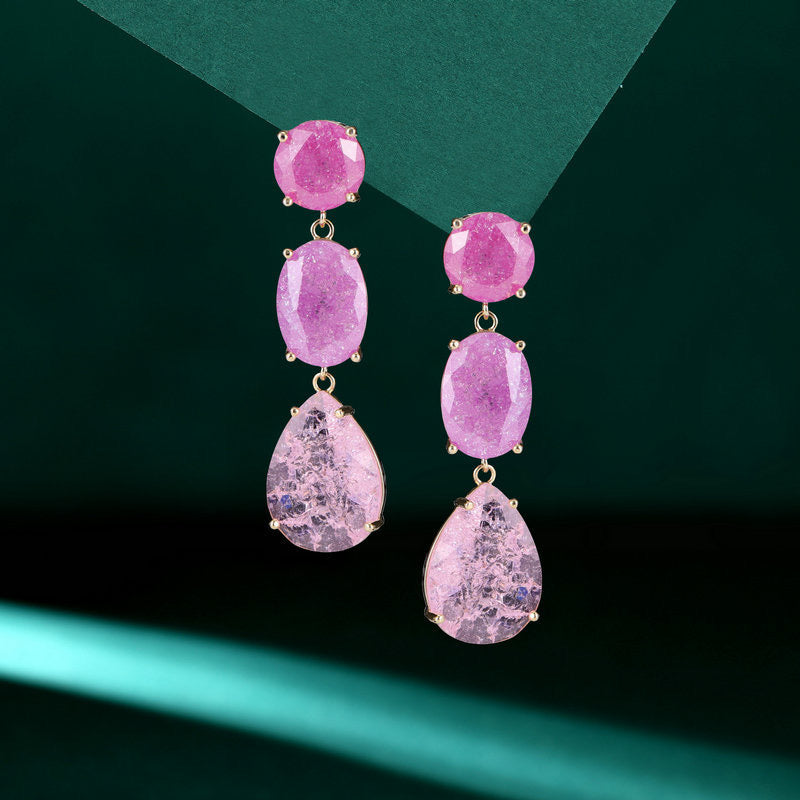 Colourful Luxury Cubic Zirconia Drop Earrings