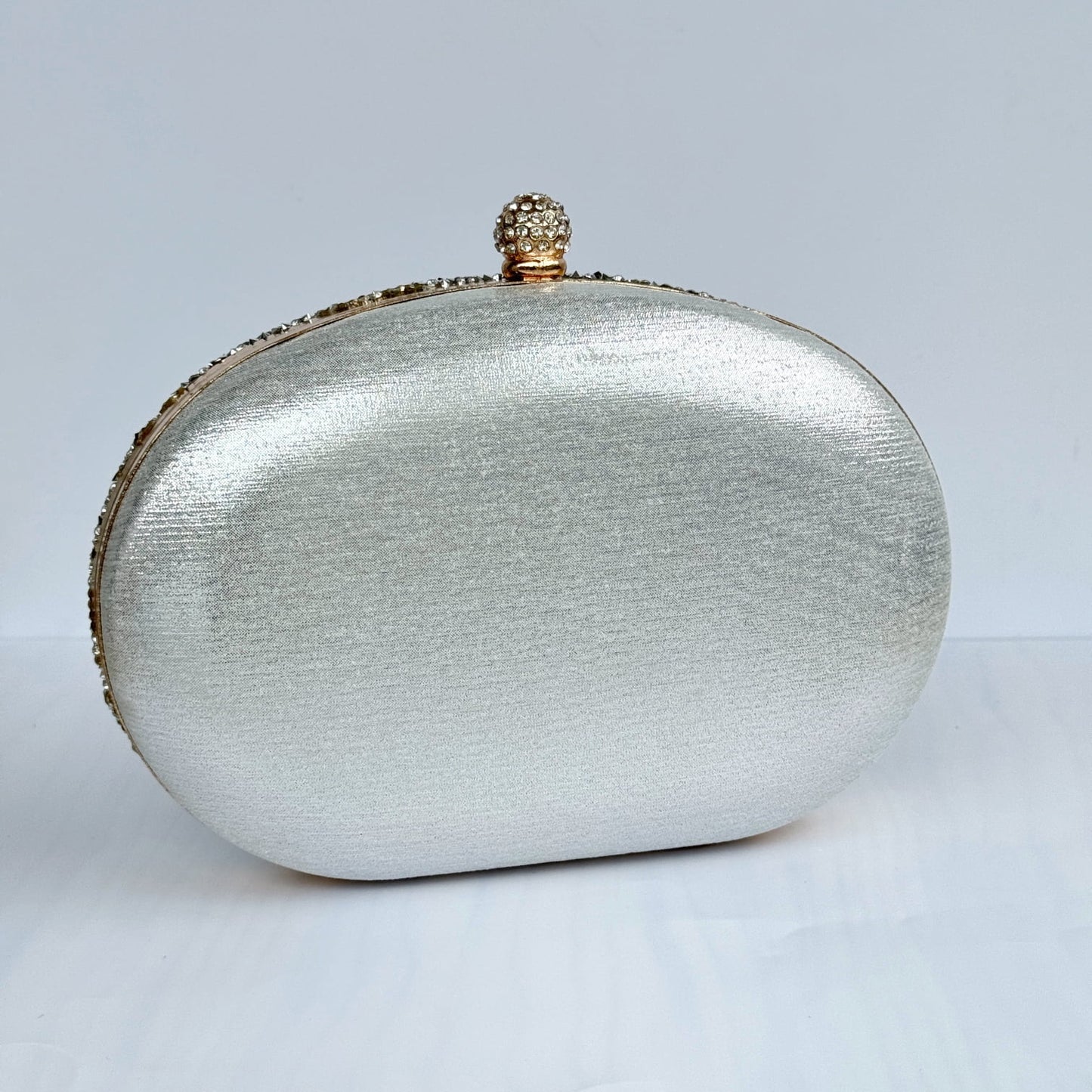 Multicolour Silver Tone Clutch