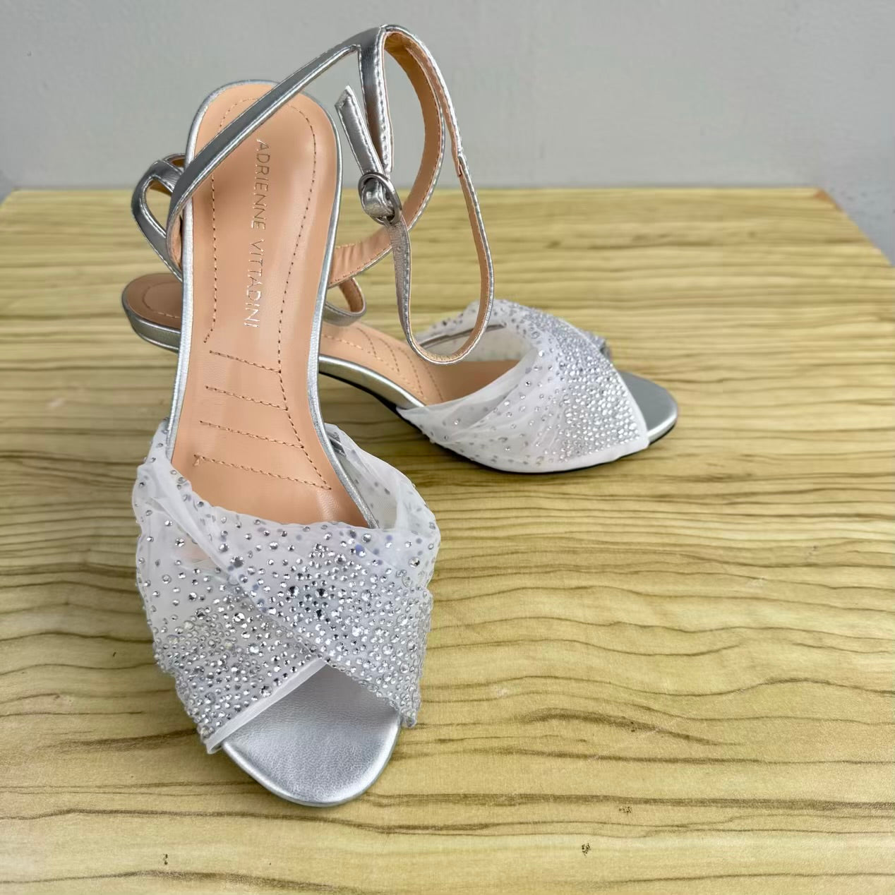 Bridal Embellished Mid Heeled Sandal