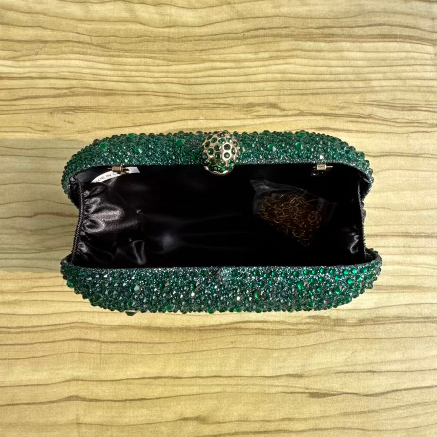 Mini Embellished Crystal Clutch Purse