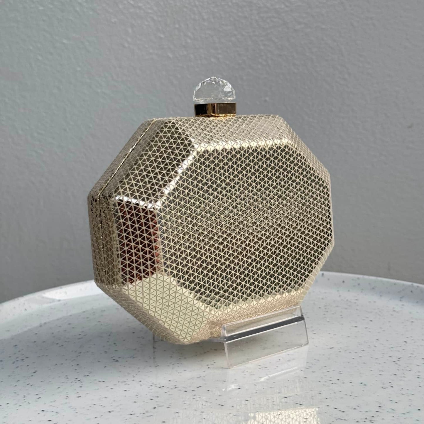 Nina Geometric Mirror Clutch Purse