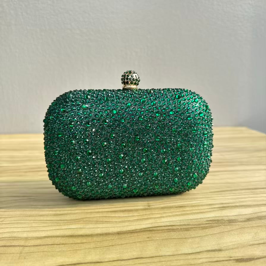 Mini Embellished Crystal Clutch Purse
