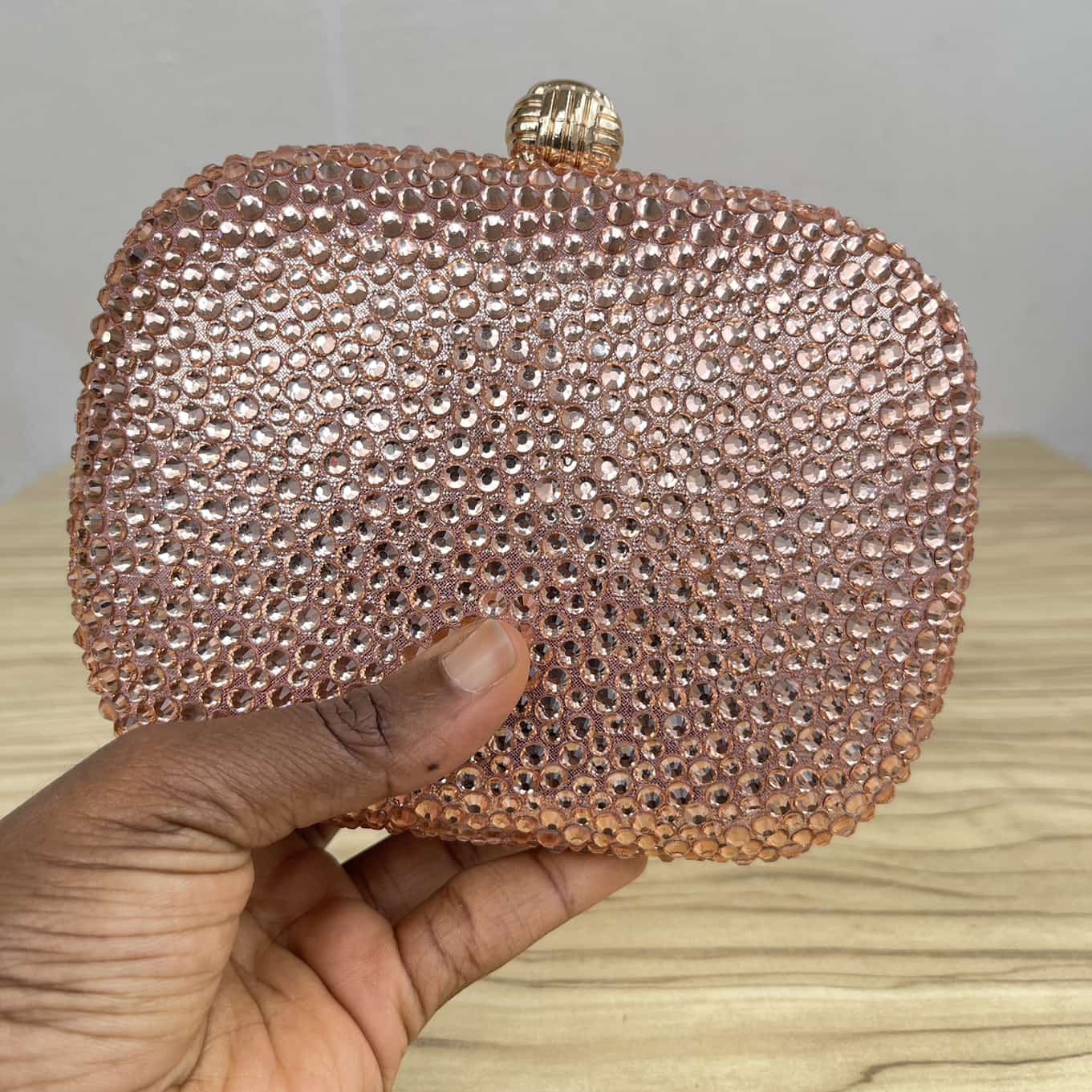 Mini Embellished Crystal Clutch Purse