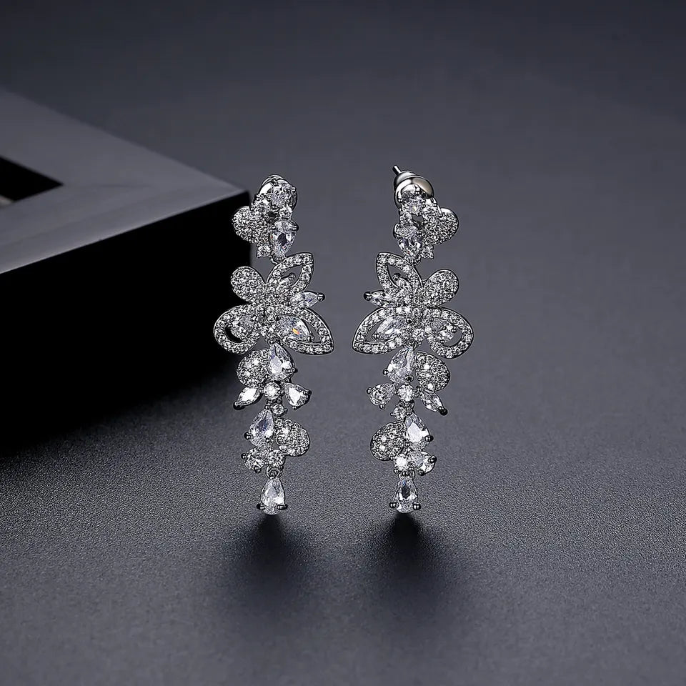 Elegant Small Drop Bridal Earrings