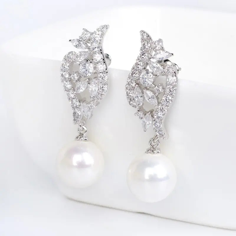 Small Drop Pearl Earrings