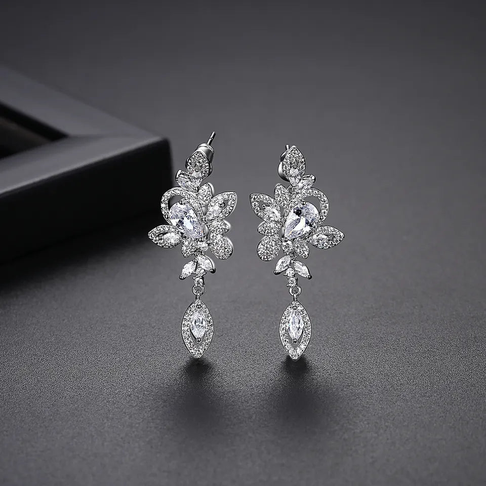 Elegant Small Drop Bridal Earrings