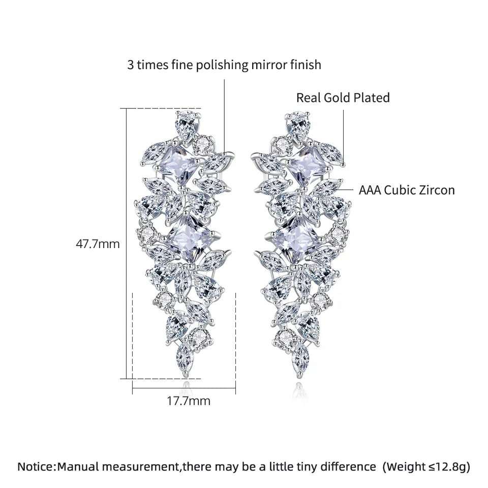 Statement Drop Bridal Earrings