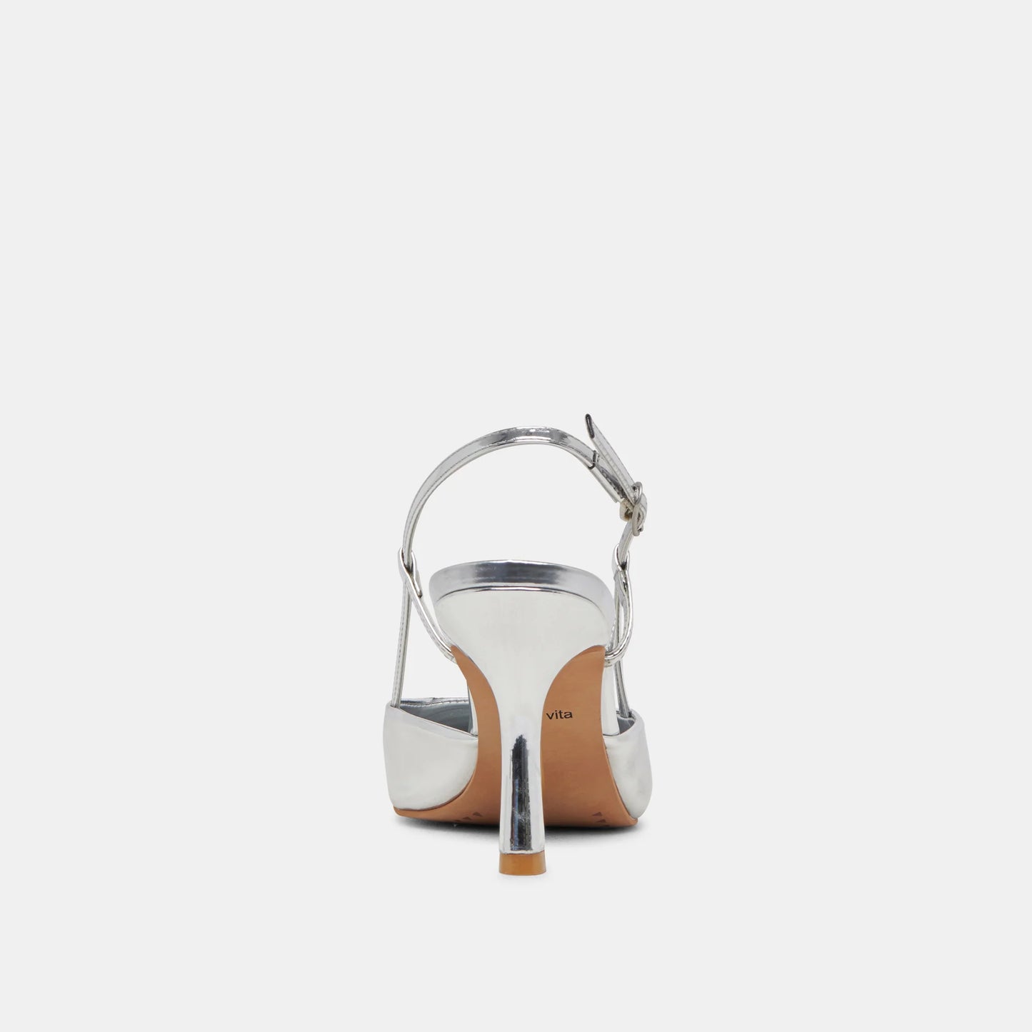 Dolce Vita Kim Patent Mirror Leather Slingback Pointed Toe Mid Heel Shoe