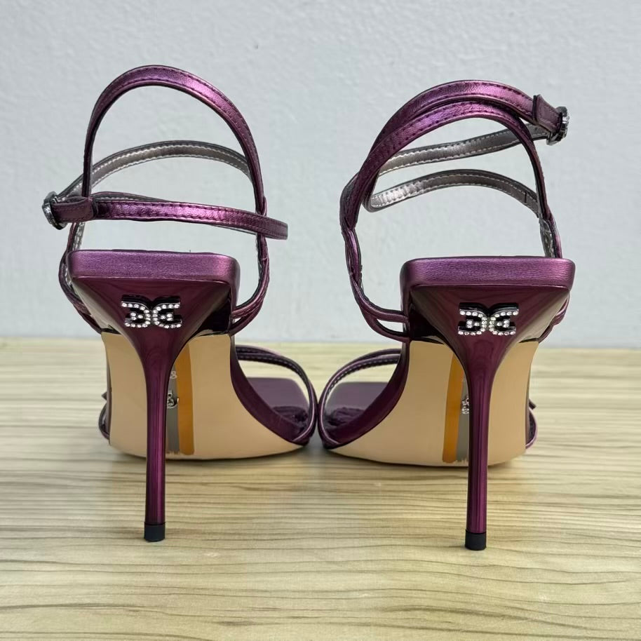 Sam Edelman Trevin Logo Cross Strap Heeled Sandals