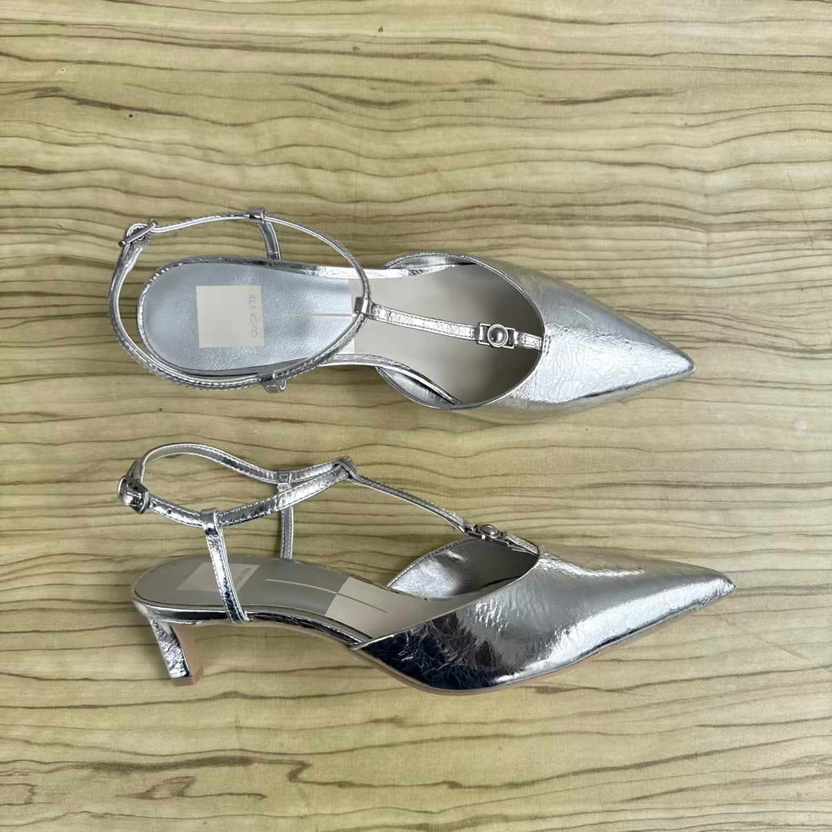Dolce Vita Lavon T Strap Pointed Toe Kitten Heel Shoe