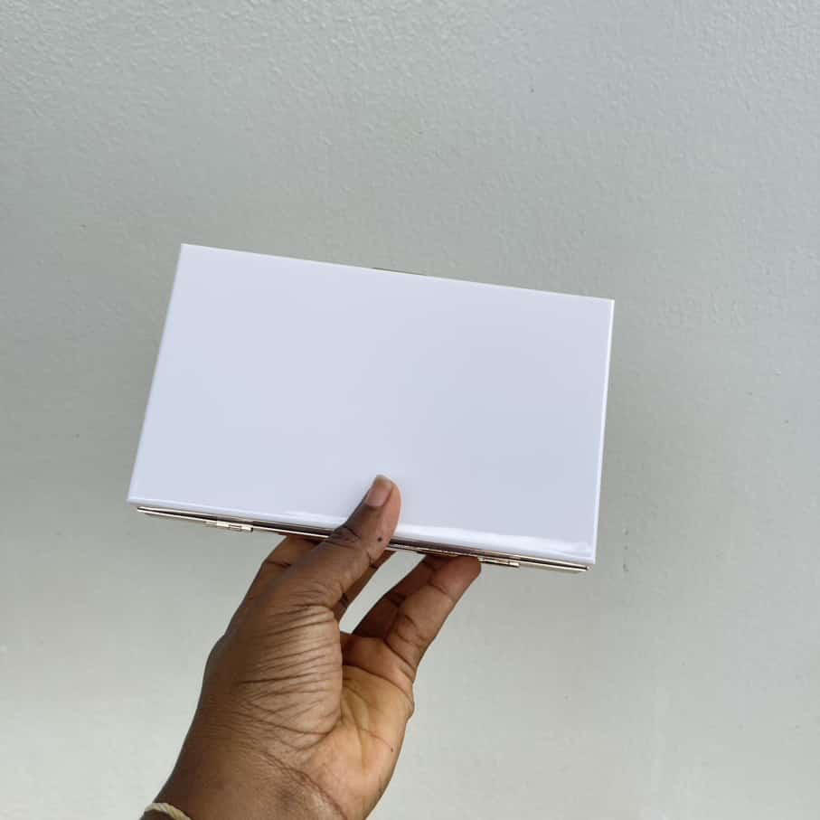 White Acrylic Box Clutch