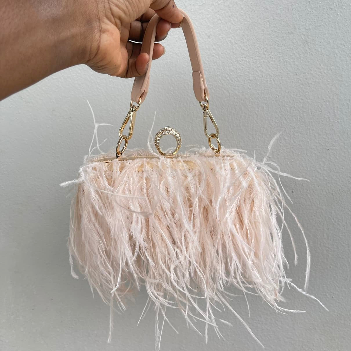Feather Clutch Purse
