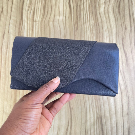 Small Shimmer Envelope Clutch - Black