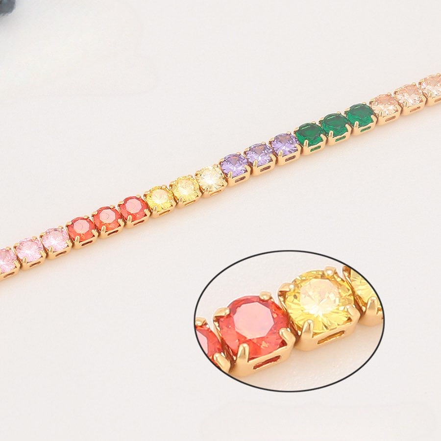 Multicolour Cubic Zirconia Bracelet