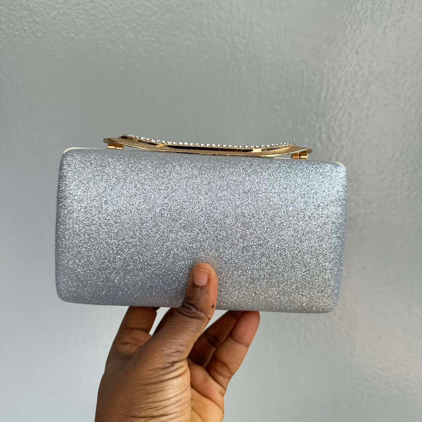 Top Clasp Shimmer Clutch Purse