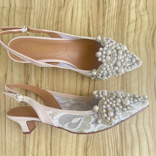 J Renee Strovanni Kitten Heel Slingback - Size 40, 41, 42