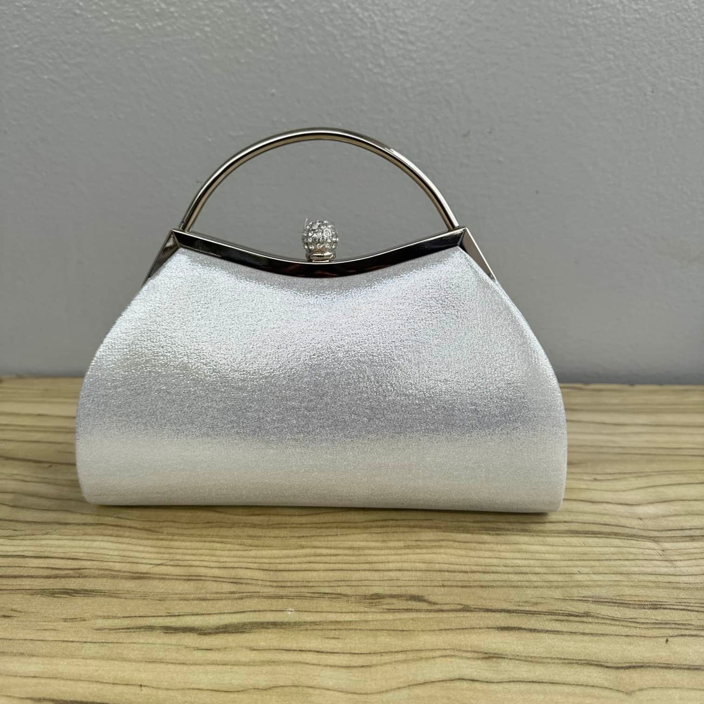 Top Handle Pleat Detail Clutch Bag