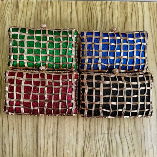 Basket Weave Cage Clutch