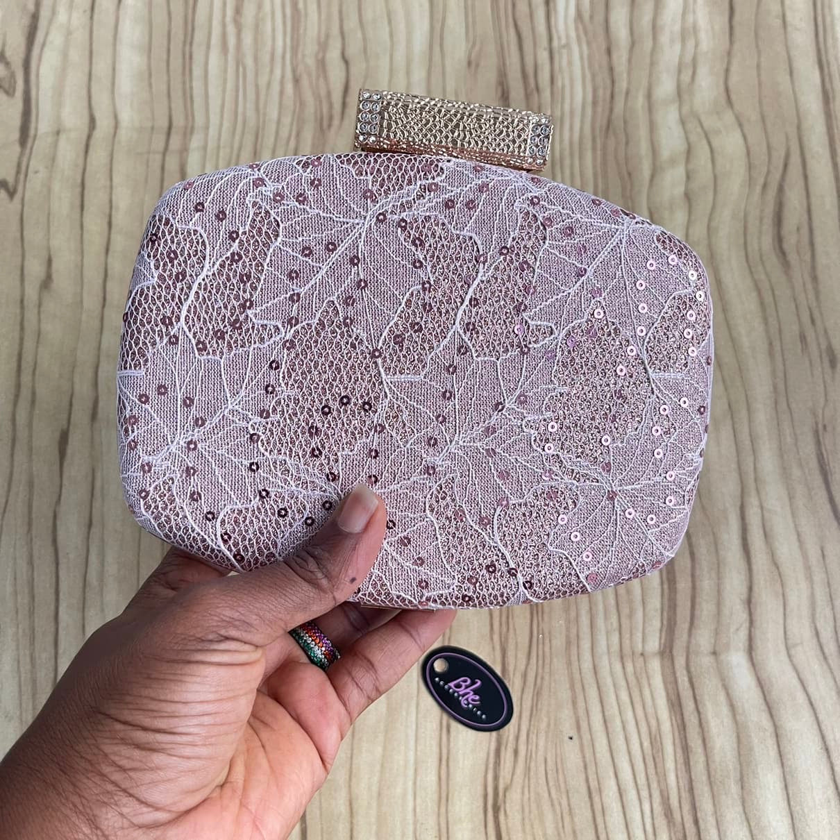 Lace Detail Fabric Clutch