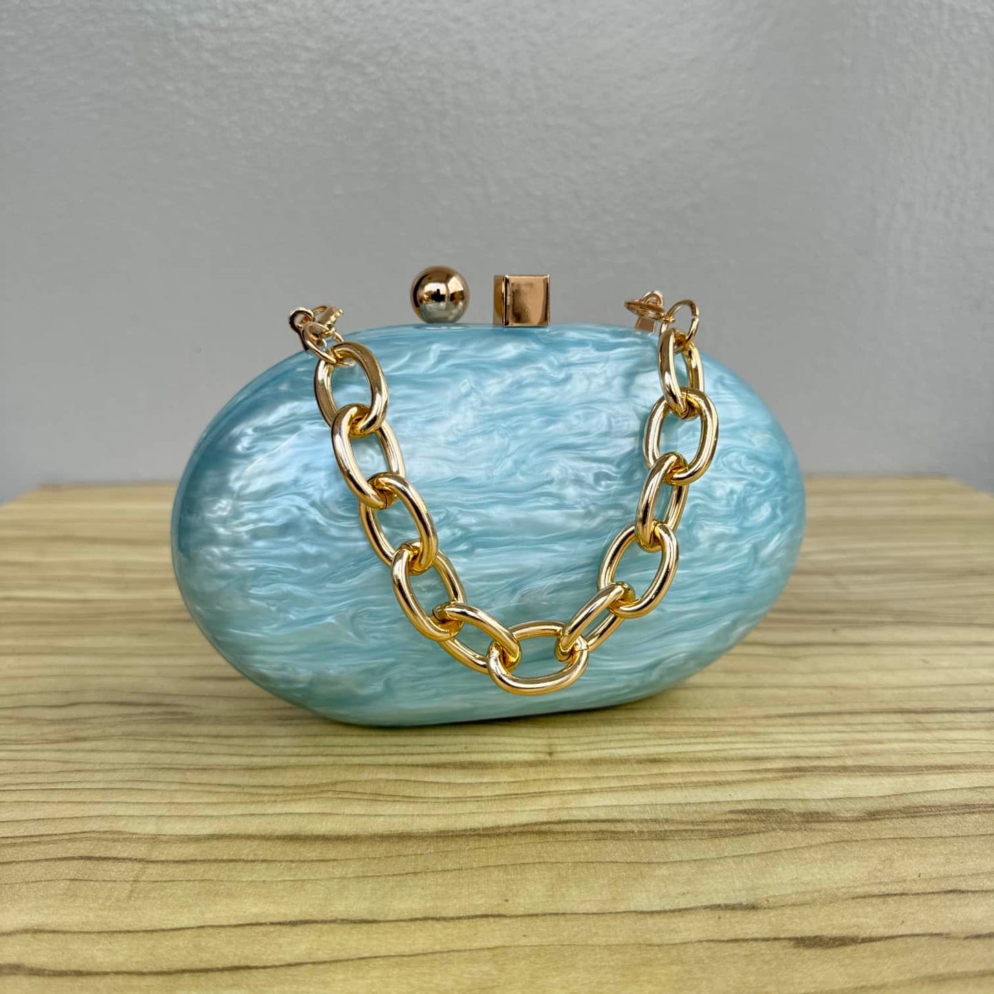 Oval Acrylic Medium Size Clutch Purse