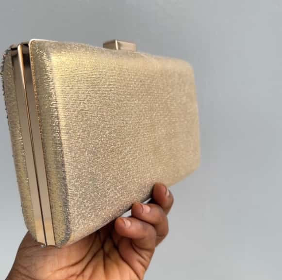 Embellished Clutch Purse - Gold