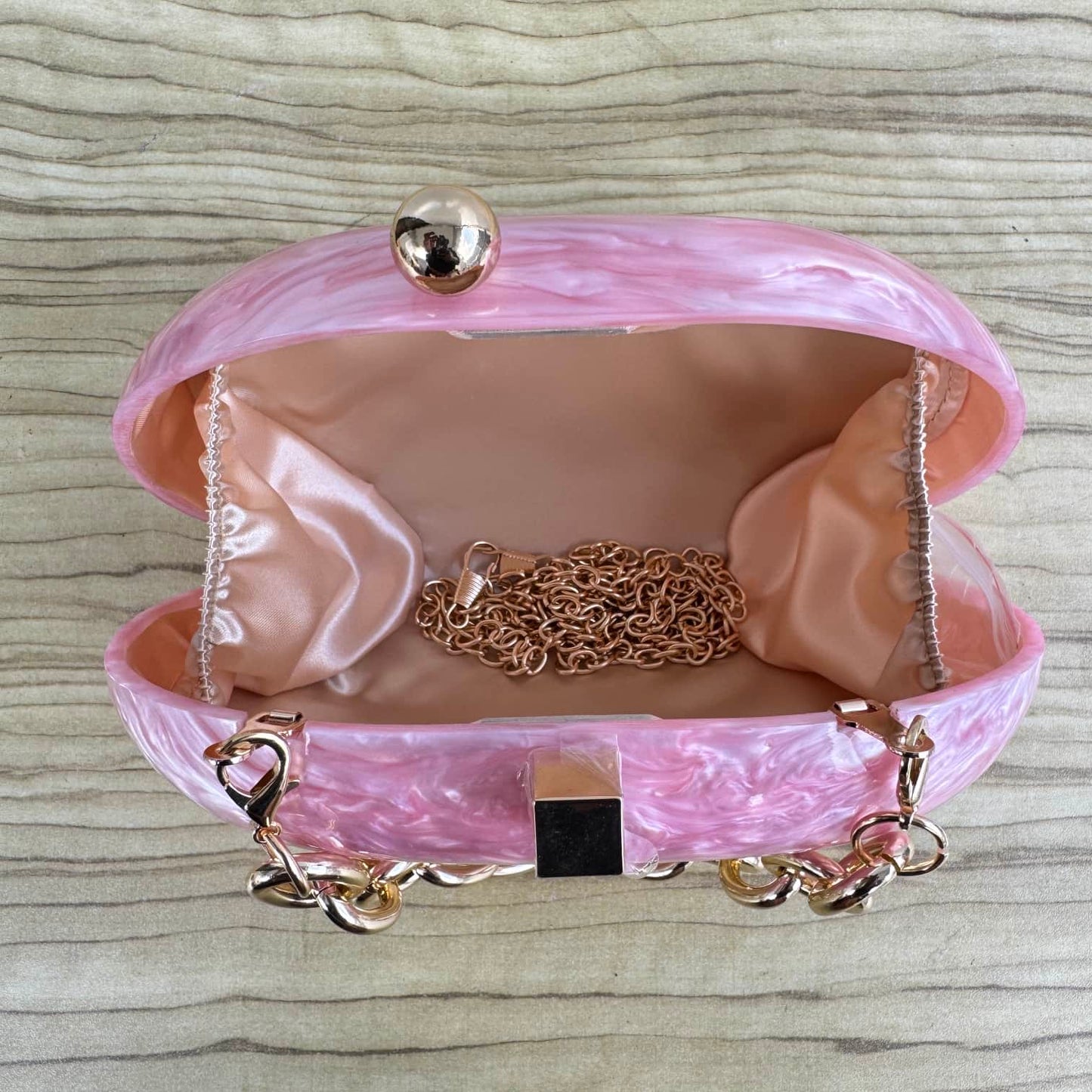 Oval Acrylic Medium Size Clutch Purse