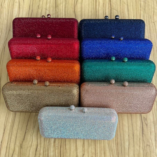 Fully Embellished Party Crystal Clutch Purse