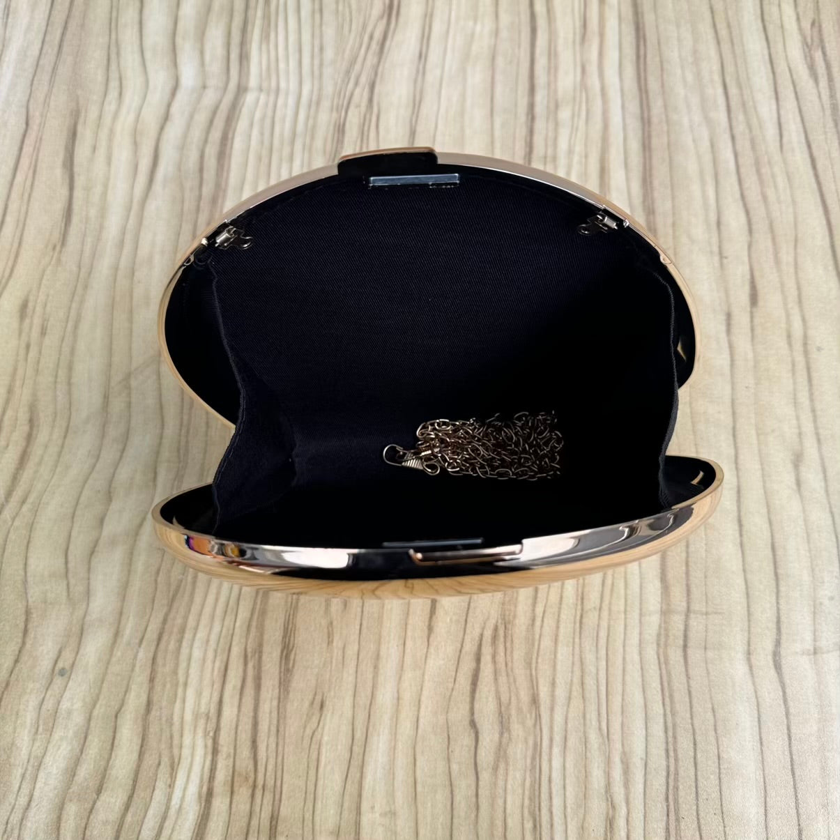 Acrylic Concave Oval Shaped Party Mirror Clutch Purse