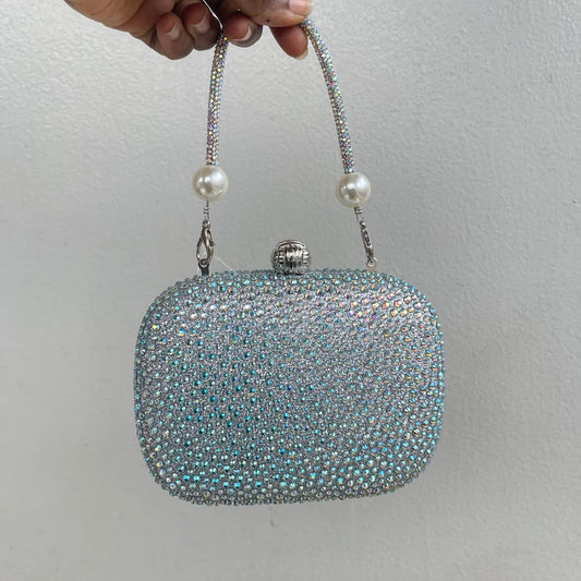 Mini Embellished Crystal Clutch Purse