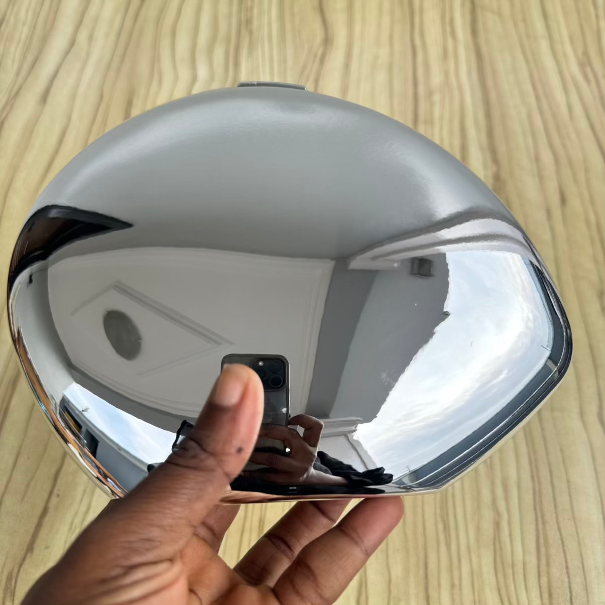 Acrylic Concave Oval Shaped Party Mirror Clutch Purse