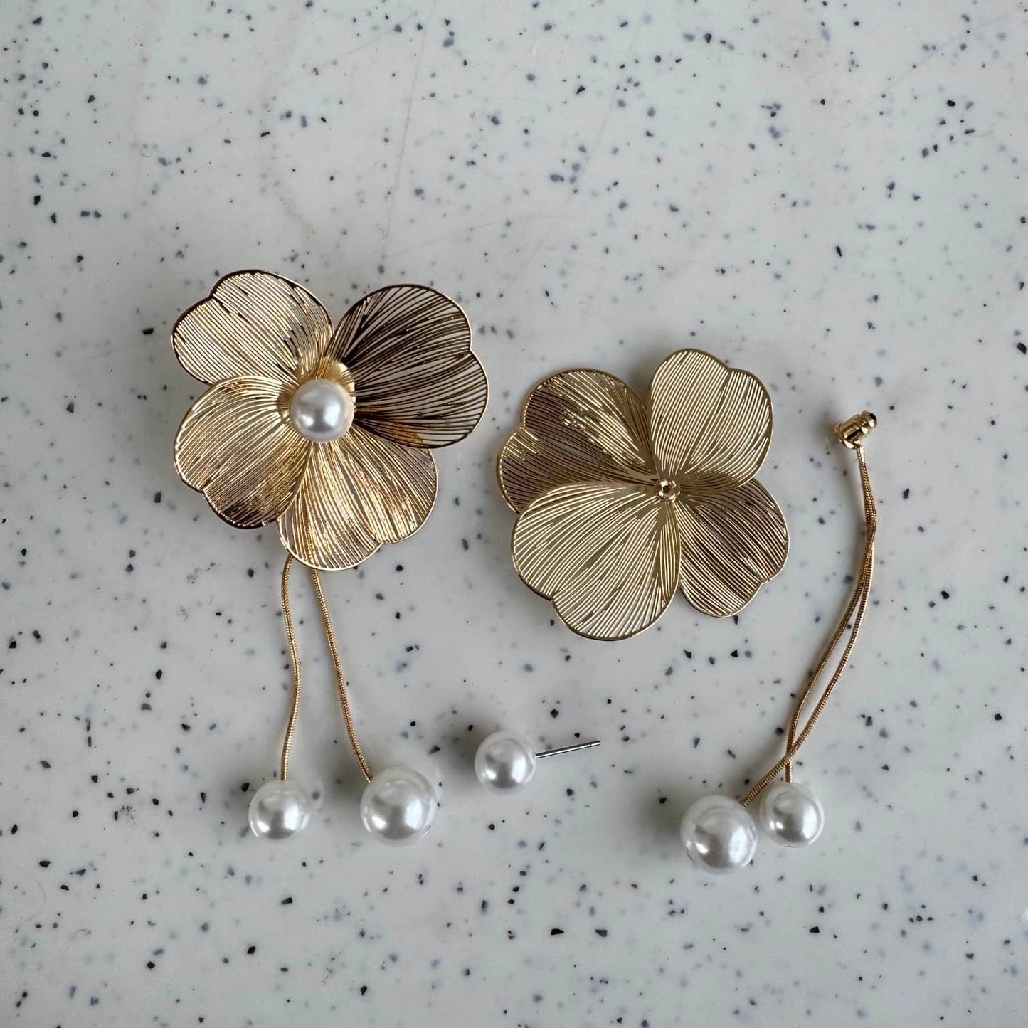 Big Stud Flower Earring