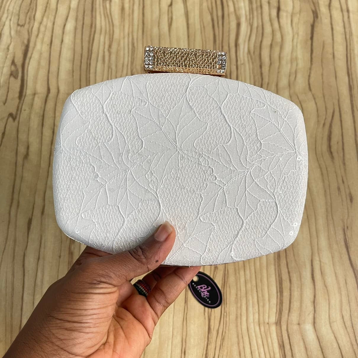 Lace Detail Fabric Clutch