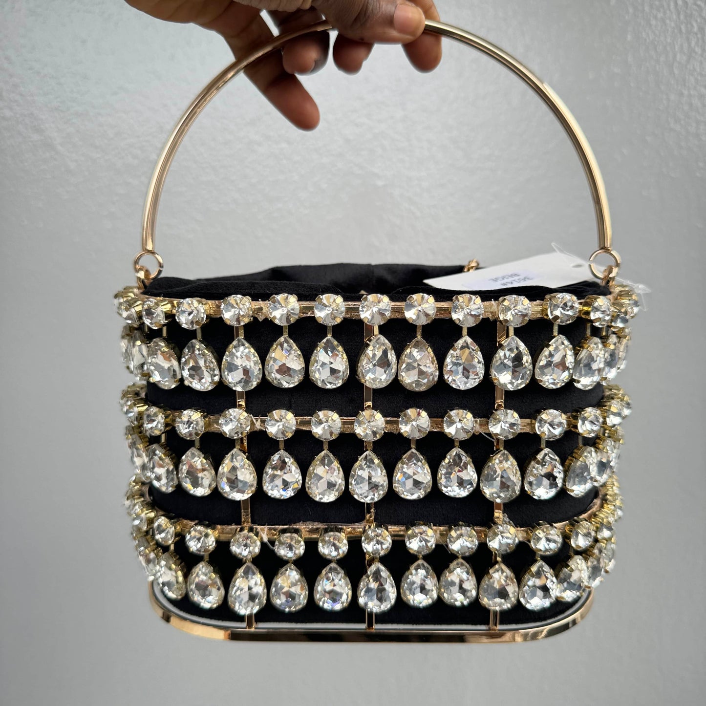 Chandelier Rhinestone Cage Clutch