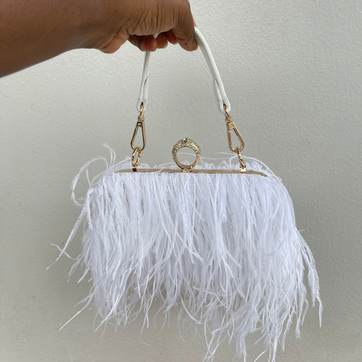 Feather Clutch Purse